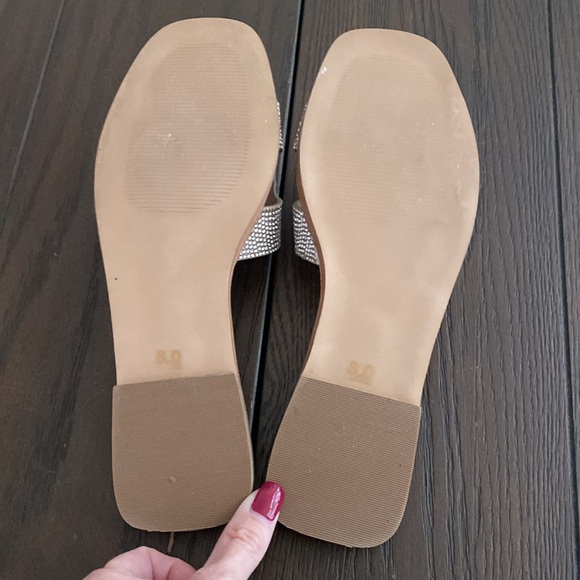 Steve Madden Hadyn Sandal in Nude/Rhinestone - Picture 4 of 7